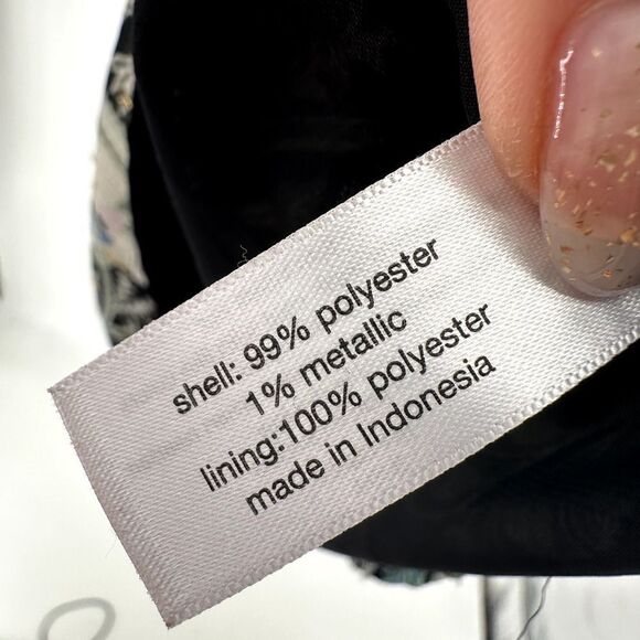 Lane Bryant Dress Size 14 Paisley Sheer Balloon Long Sleeve Boho Knee Length - Picture 11 of 12